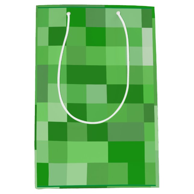 RPG-Gamer-Pixel-Muster-Papier Mittlere Geschenktüte (Vorderseite)