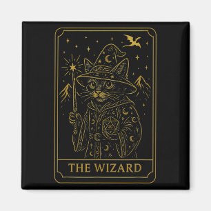 Rpg Gamer Wizard D20 Dice Nerdy Geek Cat Men Women Magnet