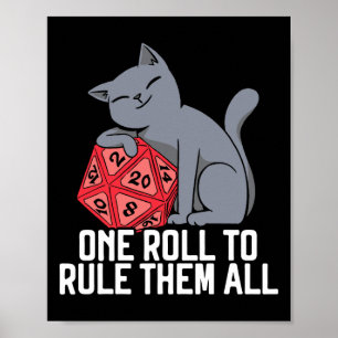 Rpg Gaming D20 Brettspiele Lustiger Rpg Spieler Poster