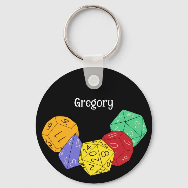 RPG Gaming Dice, Board, Fantasy Games Personalisie Schlüsselanhänger (Vorderseite)