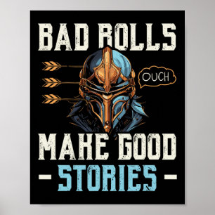Rpg Gaming Rollenspiel D20 Tischspiele Lustig R Poster