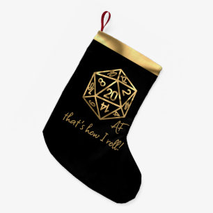 RPG Gold Tafop   PnP Dice Thats How I Roll Kleiner Weihnachtsstrumpf