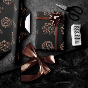 RPG Krit AF Copper Fantasy Tabletop Gamer Würfel Geschenkpapier