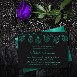 RPG-Leuchten   Emerald Fantasy Tabletop Gamer Dice Einladung