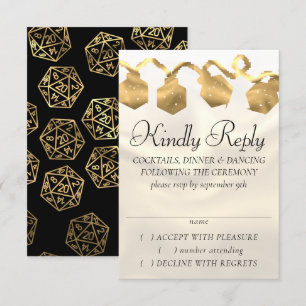 RPG-Leuchten Gold Fantasy Tabletop PnP Gamer Dic RSVP Karte