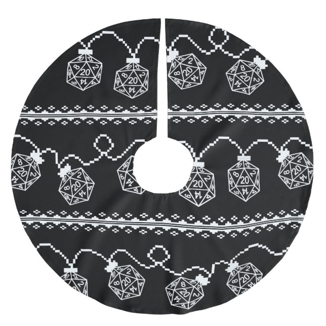 RPG Lights Classic | Fantasy Tabletop Gamer Dice Polyester Weihnachtsbaumdecke (Vorderseite)