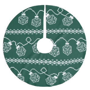 RPG Lights Grün Fantasy Tabletop Gamer Dice Polyester Weihnachtsbaumdecke