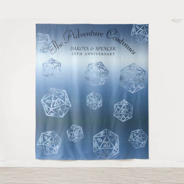 RPG Luxe | Blue Fantasy Tabletop Gamer Foto Stand Wandteppich (Vorderseite)