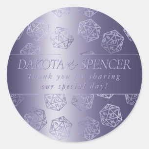 RPG Luxe Lila Fantasy Tabletop Gamer Custom Runder Aufkleber