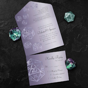 RPG Luxe   Lila Fantasy-Tischplatten-PnP-Gamer-Wür All In One Einladung