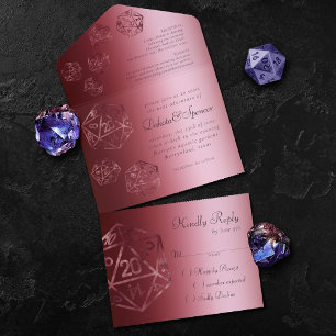 RPG Luxe   Red Sheen Fantasy-Tischspieler-Würfel All In One Einladung