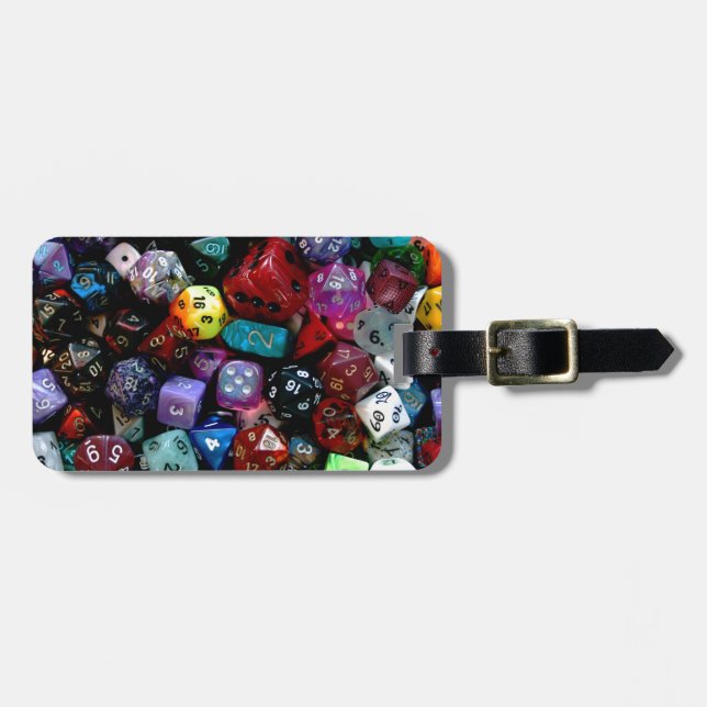 RPG Multi-versah Würfel mit Seiten Gepäckanhänger (Vorderseite horizontal)