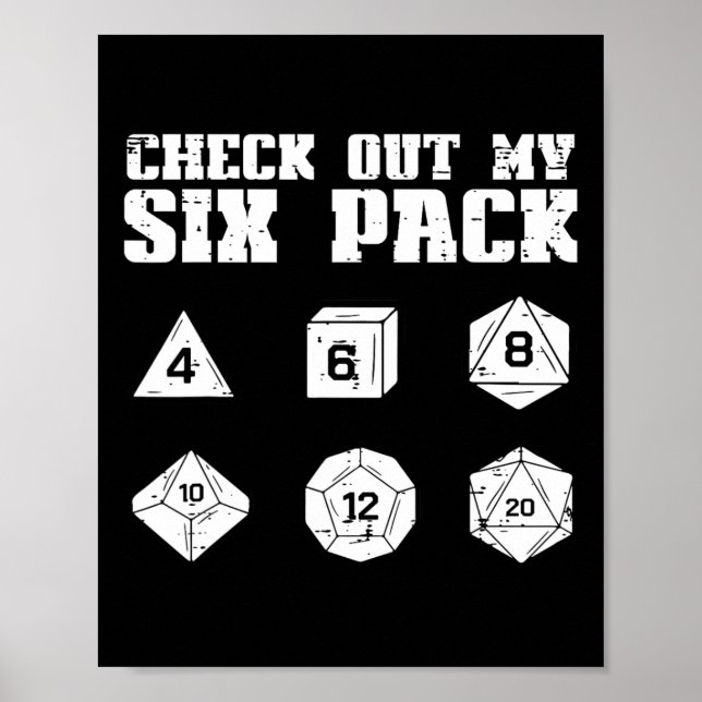 Rpg Sieh Dir Mein 6 Pack Lustiger Gamer Männer Jun Poster (Vorne)