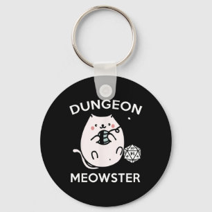 Rpg-Spieler-Katzen-Nebenquestorium-Lustiger-Nerd-D Schlüsselanhänger