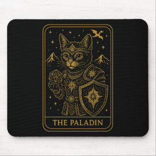 Rpg-Spieler Paladin D20 Würfel Verrückter Geek-Kat Mousepad