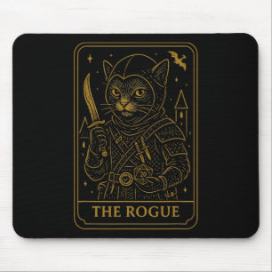 Rpg-Spieler Schurke D20-Würfel Verrückter Geek-Kat Mousepad