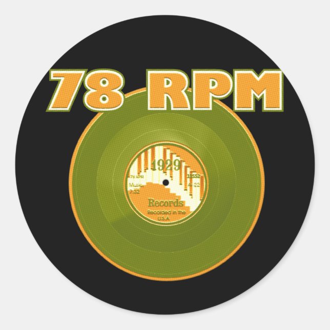 RPM-Rekord 1929 Runder Aufkleber (Vorderseite)