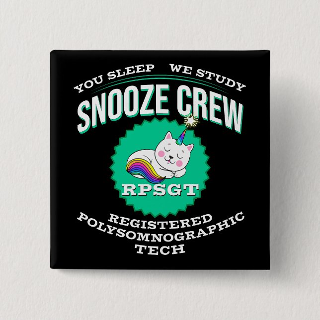 RPSGT Kawaii Unikitty Snooze PolySomnoGraphic Tech Button (Vorderseite)