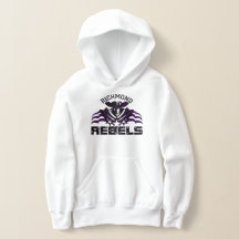 RR 03 | Black Rebel Logo Kids White Hoodie