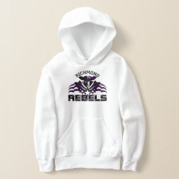 RR 03 | Black Rebel Logo Kids White Hoodie