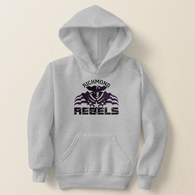 RR 03 | Black Rebel Logo Kinder grau Hoodie (Ablage )