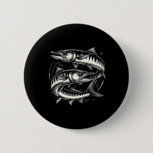 Rrakuda Fisch Grafik Design für Frauen und Männer Button