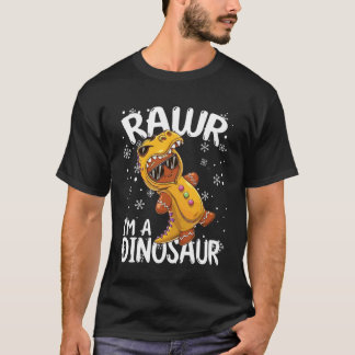 Rrroar ich bin ein Dinosaurier Weihnachten Lebkuch T-Shirt