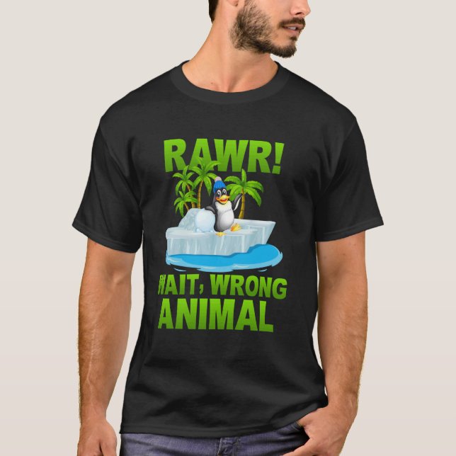 Rrroar Warte Falsches Tier T-Shirt (Vorderseite)