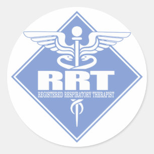 RRT registrierter Atmungstherapeut Runder Aufkleber