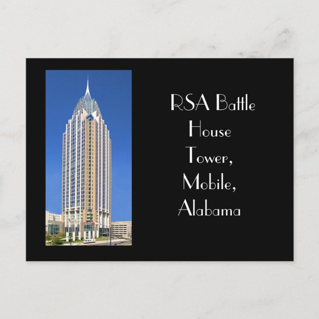 RSA Battle House Tower, Mobile, Alabama Postkarte (Vorderseite)