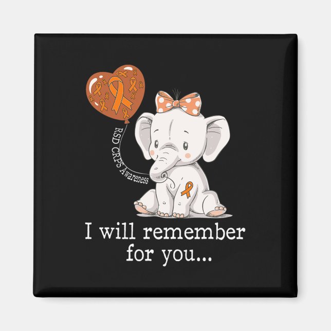 Rsd Crps Awareness Elephant Magnet (Vorne)