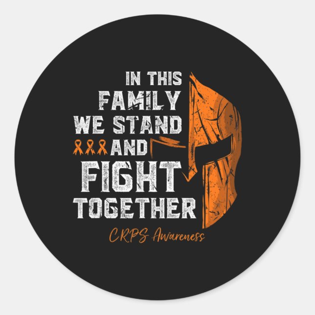 Rsd-crps Awareness Family unterstützen Spartan-Kri Runder Aufkleber (Vorderseite)