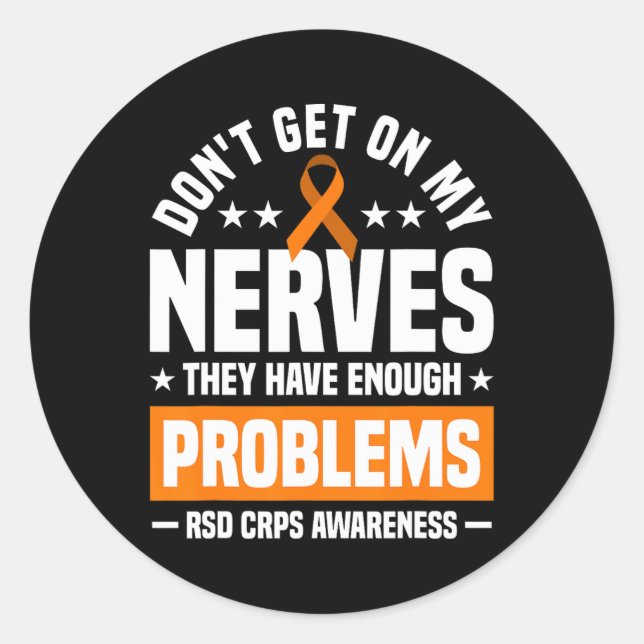 RSD CRPS-Bewusstsein für meine Nerven Runder Aufkleber (Vorderseite)