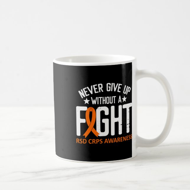Rsd Crps Bewusstsein ohne Kampf Orange Ribbon D Kaffeetasse (Rechts)