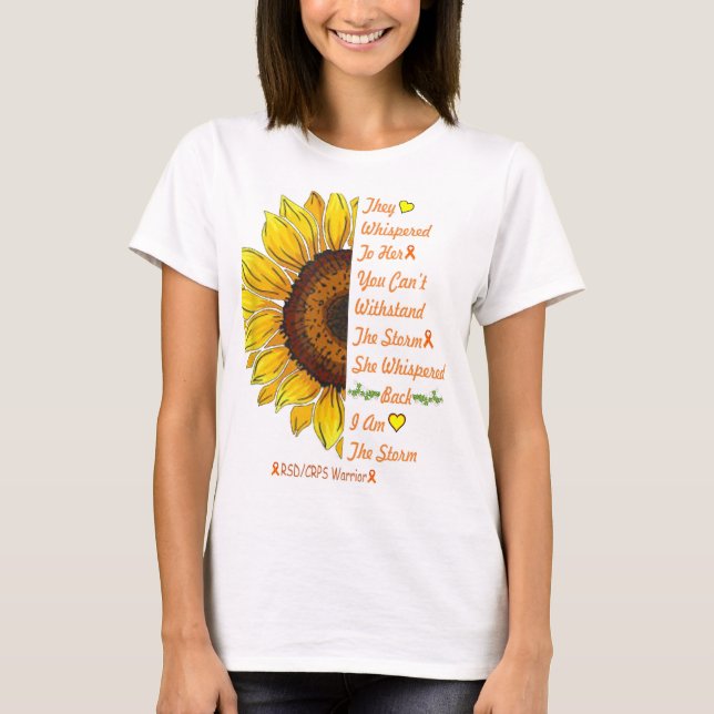 RSD/CRPS-Bewusstsein Sonnenblume T-Shirt (Vorderseite)