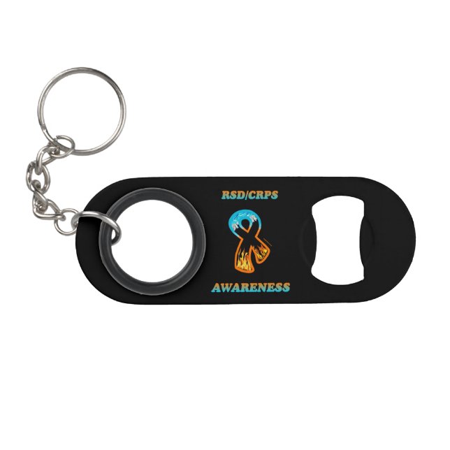 RSD/CRPS Fire & Ice Ribbon Mini Flaschenöffner (Vorderseite (Horizontal))