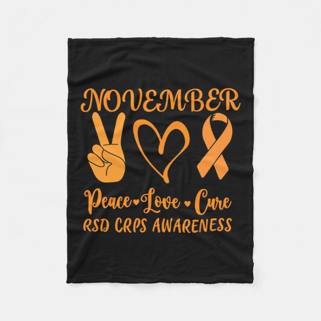 Rsd Crps Sensibilisierungsmonat November Liebe Fleecedecke (Vorderseite)