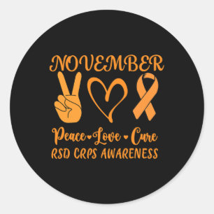 Rsd Crps Sensibilisierungsmonat November Liebe Runder Aufkleber