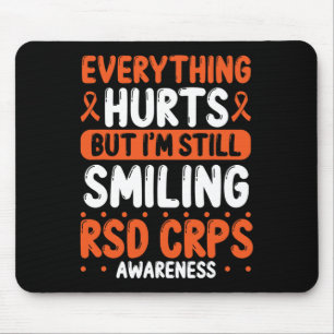 RSD CRPS Warrior Orange Ribbon immer noch lächelnd Mousepad