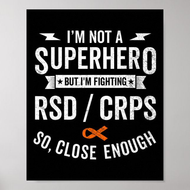 RSD CRPS Warrior Survivor Awareness Support Orange Poster (Vorne)
