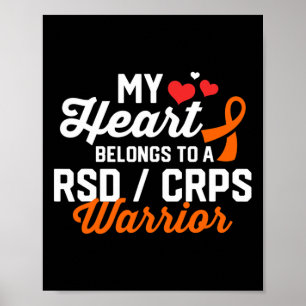 Rsd Crps Warrior Survivor Unterstützung Bewusstsei Poster