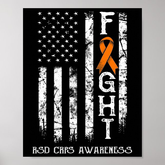 Rsd Crps Warrior Us Flag Poster (Vorne)