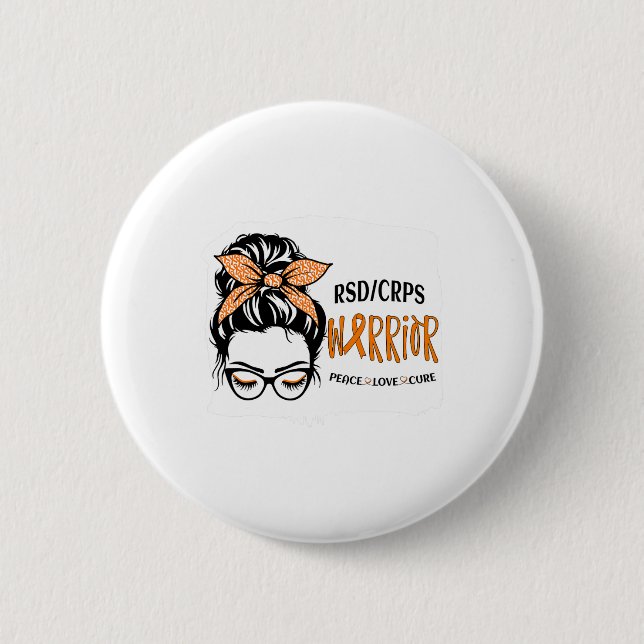 Rsdcrps Warrier Awareness Support Squad Messy Bun Button (Vorderseite)