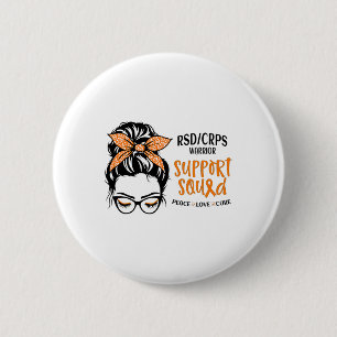 Rsdcrps Warrier Awareness Support Squad Messy Bun Button