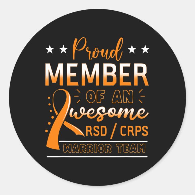Rsdcrps Warrier Team Orange Komplex Regionale Schm Runder Aufkleber (Vorderseite)