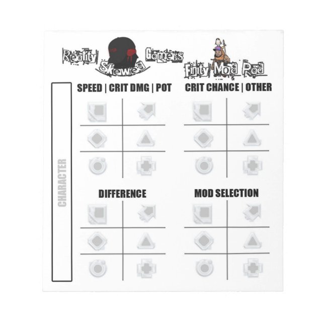 RSG Finity Mod Pad Notizblock (Vorderseite)