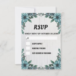 Rstic Bontantan simple RSVP Card
