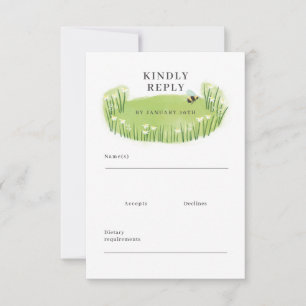 RSVP-Abschlusskarte für Hochzeiten im Freien mit W RSVP Karte