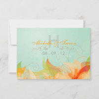 RSVP - Abstrakte Wasser-Hochzeitseinladungen