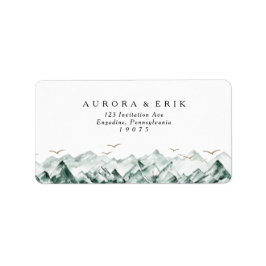 RSVP-Adresse für grüne und goldene Hochzeiten Adressaufkleber